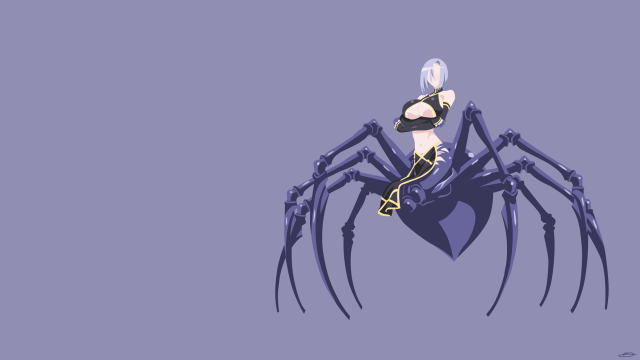 Cartoon character spider back black free wallpaper for desktop - medium preview image