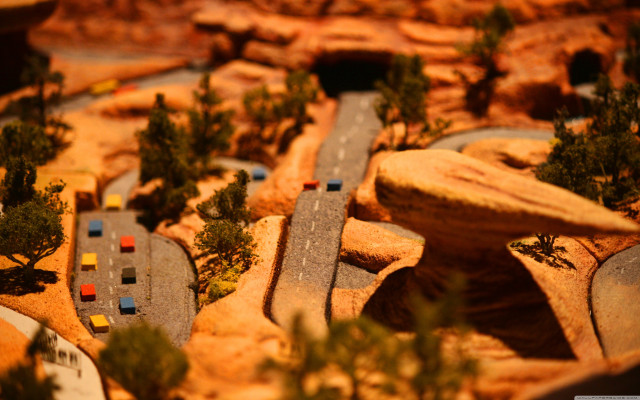 Road rocks car autumn fire free wallpaper for desktop - medium preview image