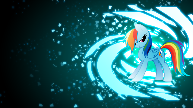 Cartoon pony rainbow mane shattered free wallpaper for desktop - medium preview image