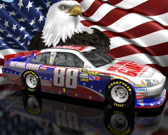 Eagle american flag car reflection free wallpaper for desktop - medium preview image