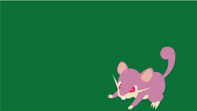 Pink rat running green background free wallpaper for desktop - medium preview image