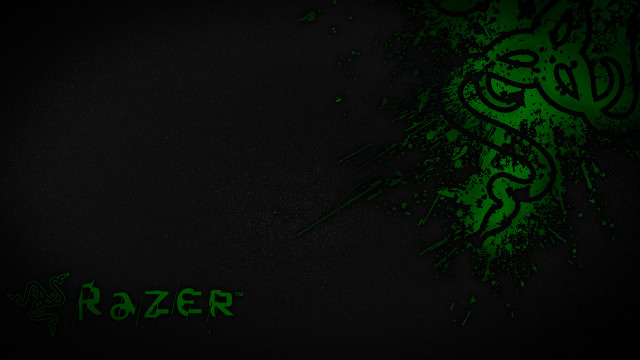 Green black background design razer free wallpaper for desktop - medium preview image