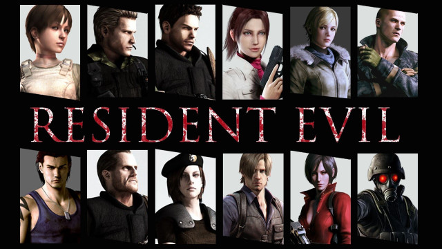Resident evil collage characters image free wallpaper for desktop - medium preview image
