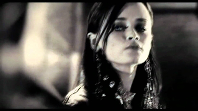 Woman long hair scarf distant free wallpaper for desktop - medium preview image