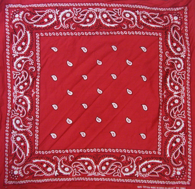 Red bandanna white paisley red free wallpaper for tablet - medium preview image