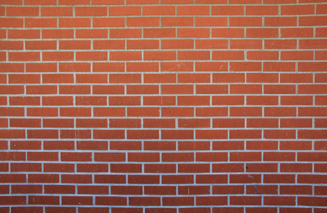 Red brick wall white clock #7 free wallpaper for desktop - medium preview image