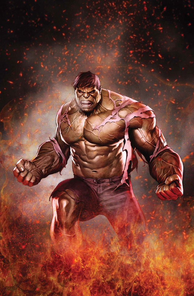 Man suit huge fist fire free wallpaper for mobile - medium preview image