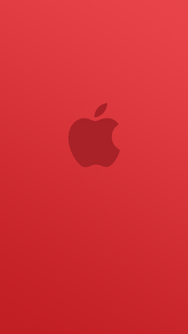 Red apple logo shadow minimalism free wallpaper for mobile - medium preview image