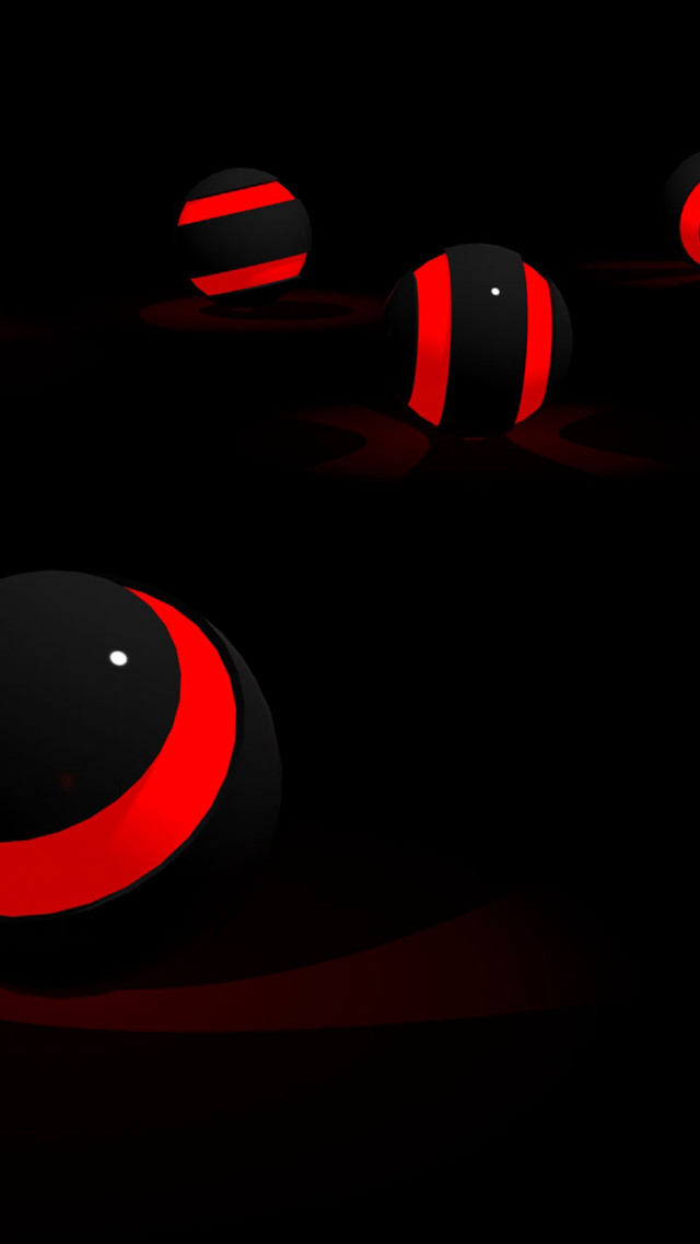 Black red balls dark background free wallpaper for mobile - medium preview image