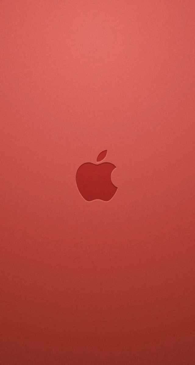 Red apple logo black white free wallpaper for mobile - medium preview image