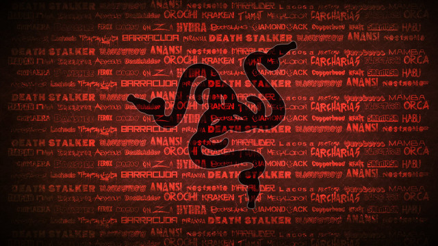 Red snake black background words free wallpaper for desktop - medium preview image