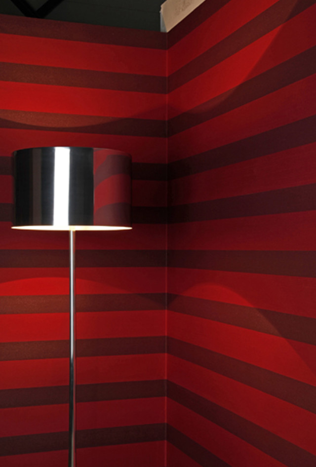 Lamp stand red walls striped free wallpaper for mobile - medium preview image