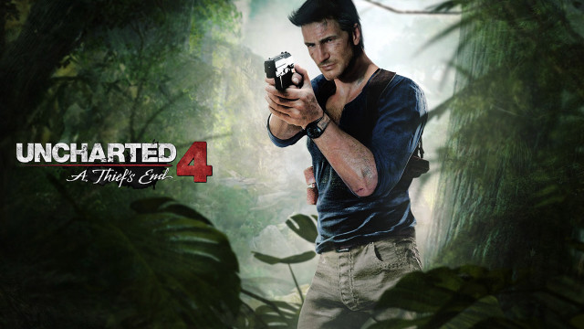 Man holding gun jungle uncharted free wallpaper for desktop - medium preview image