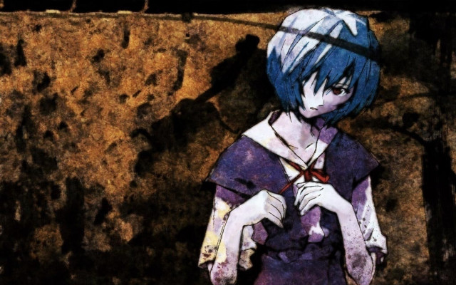 Woman blue hair necklace stone free wallpaper for desktop - medium preview image