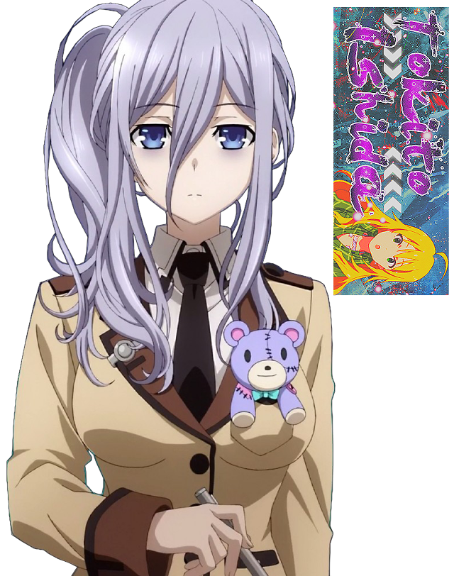 Woman white hair teddy bear free wallpaper for mobile - medium preview image