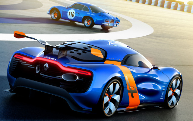 Blue car race track red free wallpaper for desktop - medium preview image