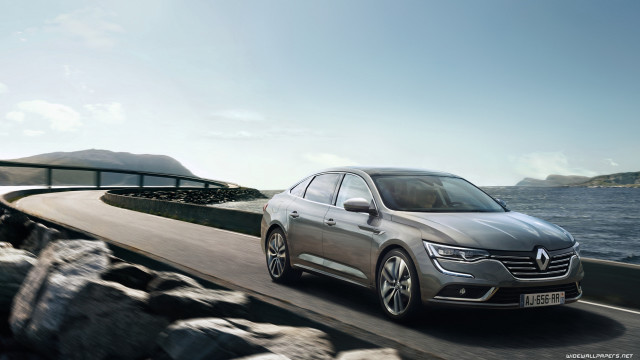 Silver car ocean road bridge free wallpaper for desktop - medium preview image