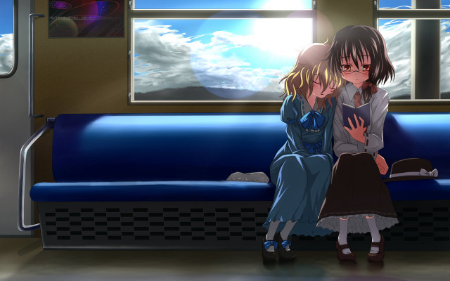 Couple people bench room window free wallpaper for desktop - medium preview image