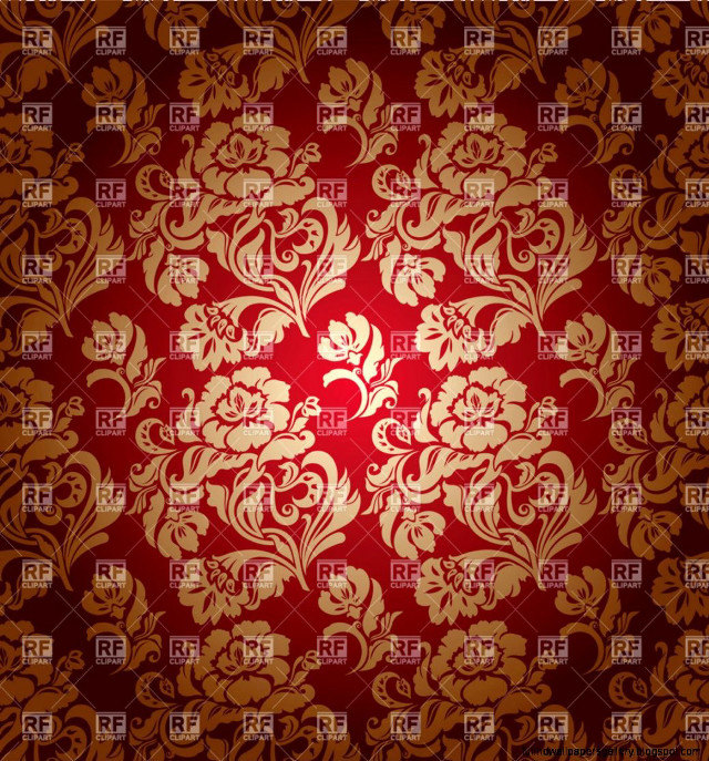 Red gold floral pattern background free wallpaper for tablet - medium preview image