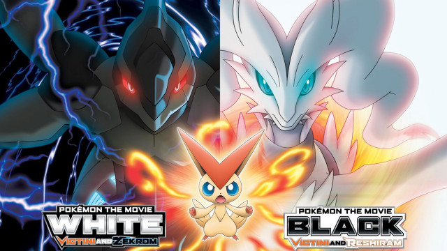 Pokemon movie white black glowing free wallpaper for desktop - medium preview image