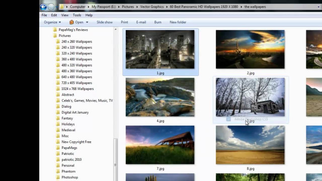 Computer screen city sunset waterfall free wallpaper for desktop - medium preview image