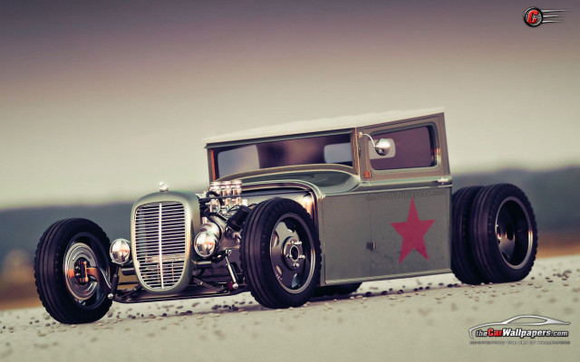 Model car star painted wheels free wallpaper for desktop - medium preview image