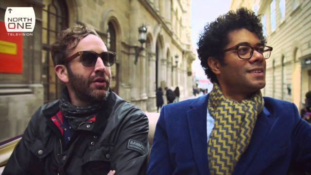 Two men street corner glasses free wallpaper for desktop - medium preview image