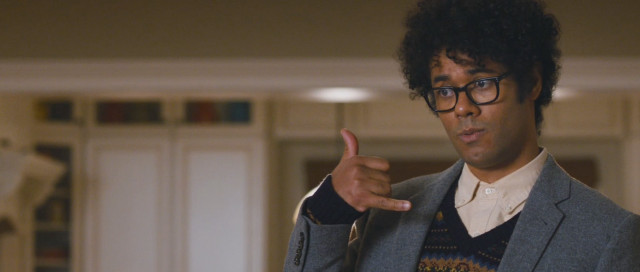 Man suit pointing door afrofuturism free wallpaper for desktop - medium preview image