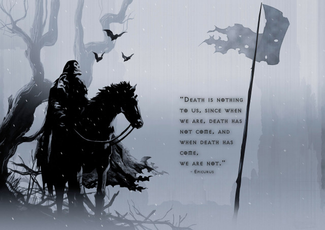 Man horse flag poem gothic free wallpaper for desktop - medium preview image