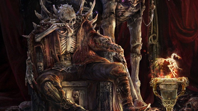 Demonic chair candle statue background free wallpaper for desktop - medium preview image