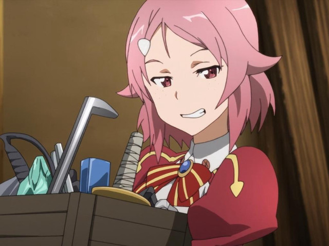 Woman pink hair holding box free wallpaper for desktop - medium preview image