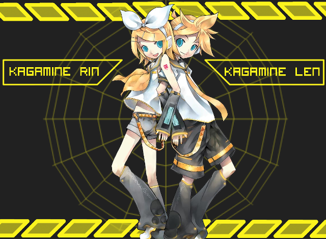 Anime girls yellow lines siblings free wallpaper for desktop - medium preview image