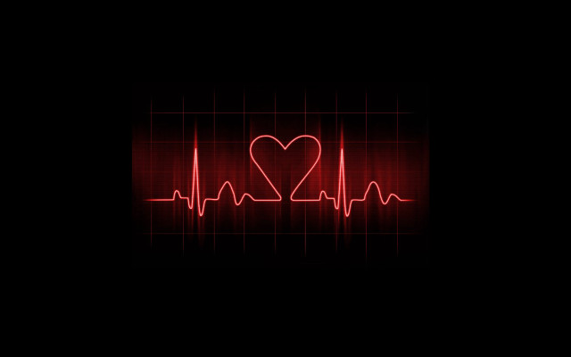 Heartbeat red line love crossstitch free wallpaper for desktop - medium preview image
