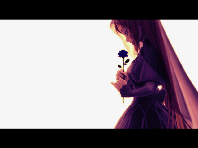 Woman dress flower sky white free wallpaper for desktop - medium preview image