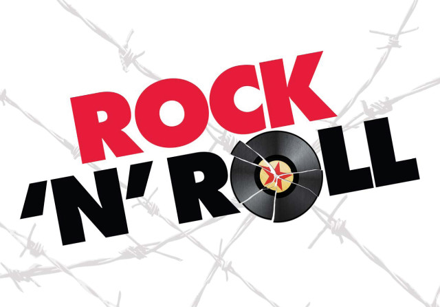Rocknroll barbedwire vinylrecord logo image free wallpaper for desktop - medium preview image