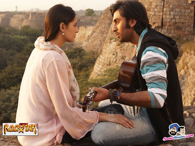 Man playing guitar woman rock free wallpaper for desktop - medium preview image