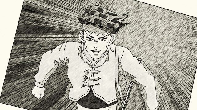 Man hat jacket drawing illustration free wallpaper for desktop - medium preview image