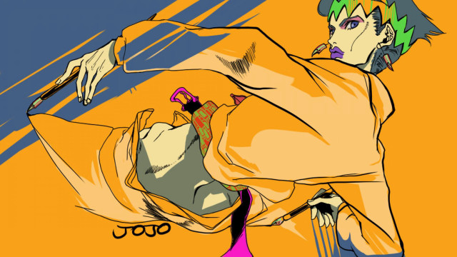 Man knife woman pink dress free wallpaper for desktop - medium preview image