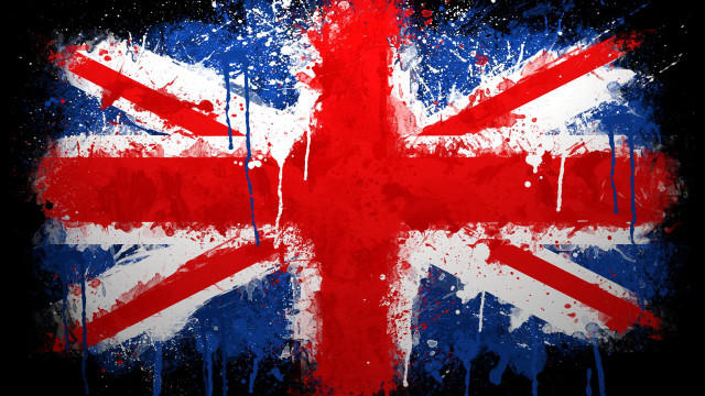 British flag black background paint #2 free wallpaper for desktop - medium preview image