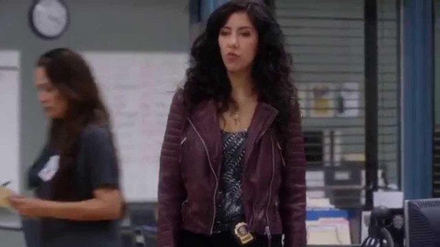 Woman purple jacket black pants free wallpaper for desktop - medium preview image