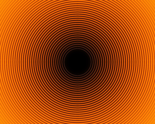Orange black background circular design free wallpaper for desktop - medium preview image