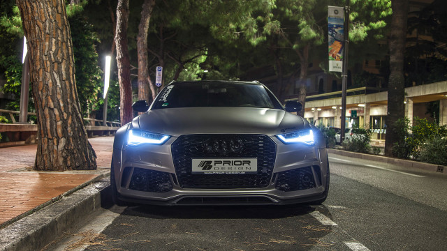 Car parked night headlights person free wallpaper for desktop - medium preview image