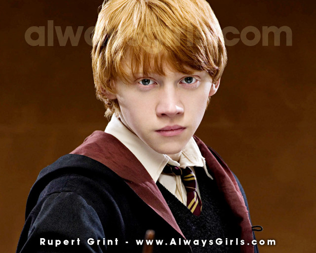 Red haired harry potter portrait free wallpaper for desktop - medium preview image
