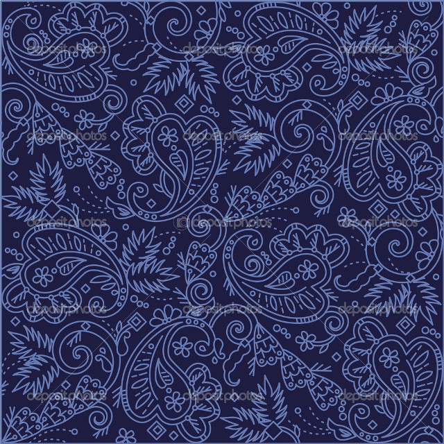 Blue bandanna paisley silkscreen feathers free wallpaper for tablet - medium preview image