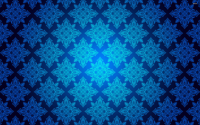 Blue black leaves pattern background free wallpaper for desktop - medium preview image