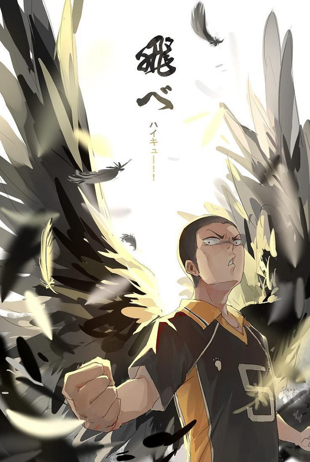 Angel bird wings manga male free wallpaper for mobile - medium preview image