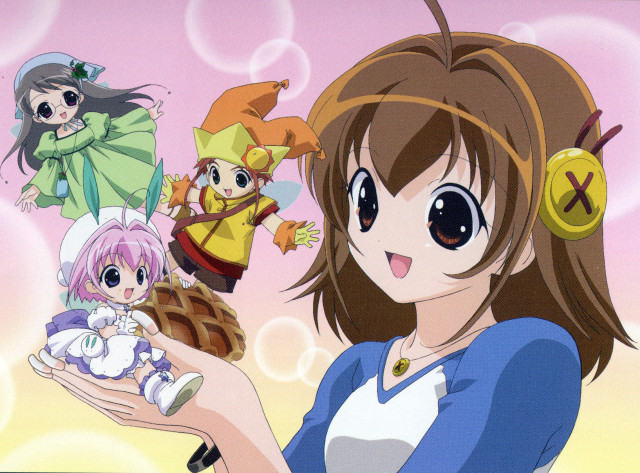 Girl basket food anime characters free wallpaper for desktop - medium preview image