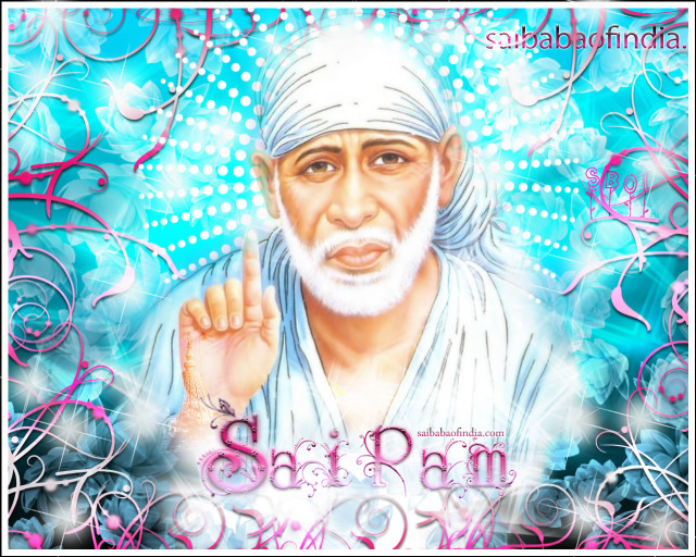 Sairam blue background white beard free wallpaper for desktop - medium preview image