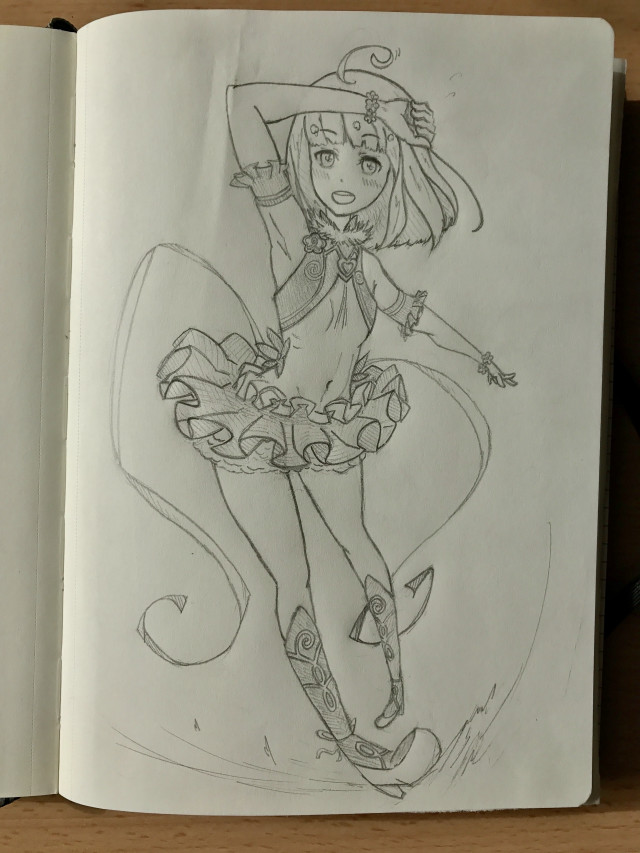 Girl dress hat cat arm free wallpaper for mobile - medium preview image