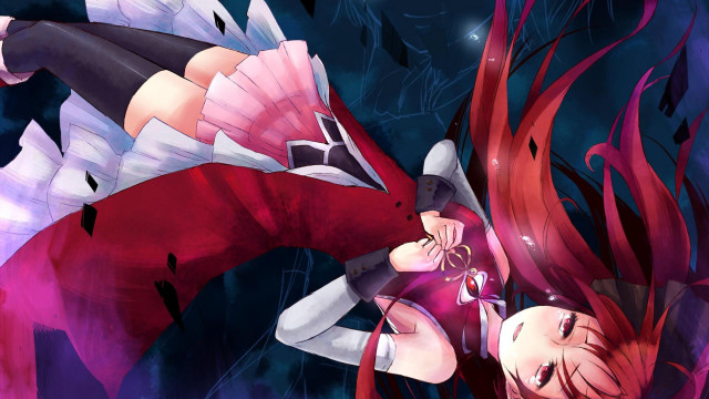 Woman red hair sword bed free wallpaper for desktop - medium preview image